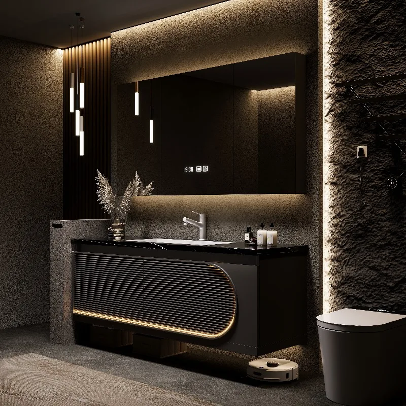 

Design Organizers Bathroom Cabinet Modern Hidden Display Storage Bathroom Mirror Cabinet Space Saving Mobile Da Bagno Furniture