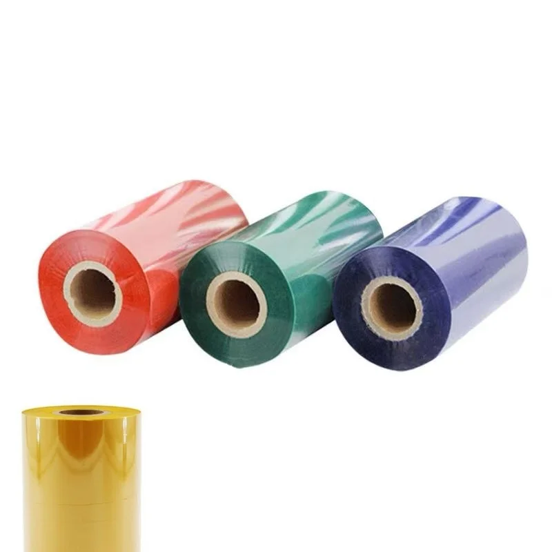 

Color barcode printing heat transfer carbon ribbon red blue green yellow mixed base wax and resin 60 70 80 90 100 110mm 300m