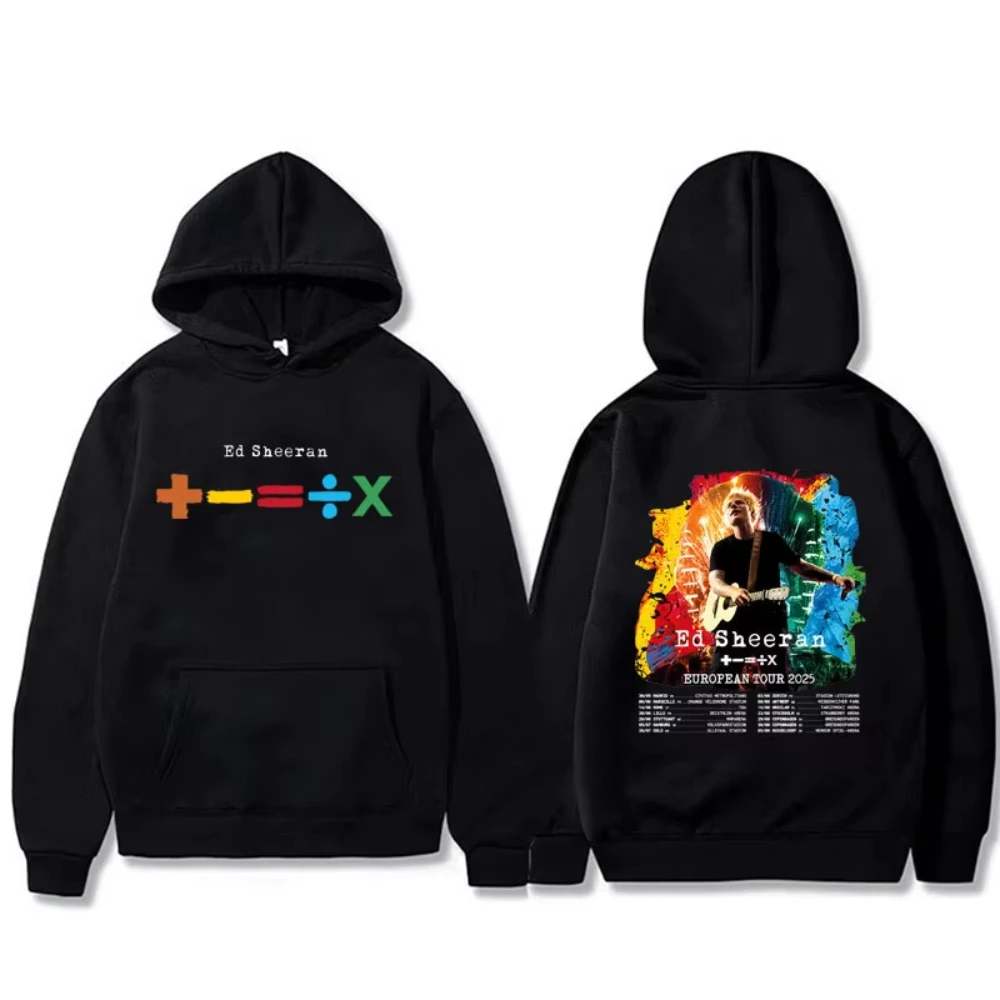 

Худи с принтом Ed Sheeran European Tour 2026, унисекс, модное, в стиле хип-хоп, оверсайз, спортивная одежда, мужское, повседневное, винтажное, флисовое