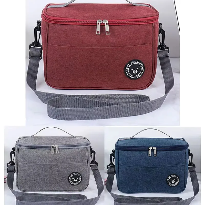 Fashion New Ion Aluminum Foil Insulation Lunch Bags Ice Storage Pack Student Portable Waterproof Picnic Box Bag