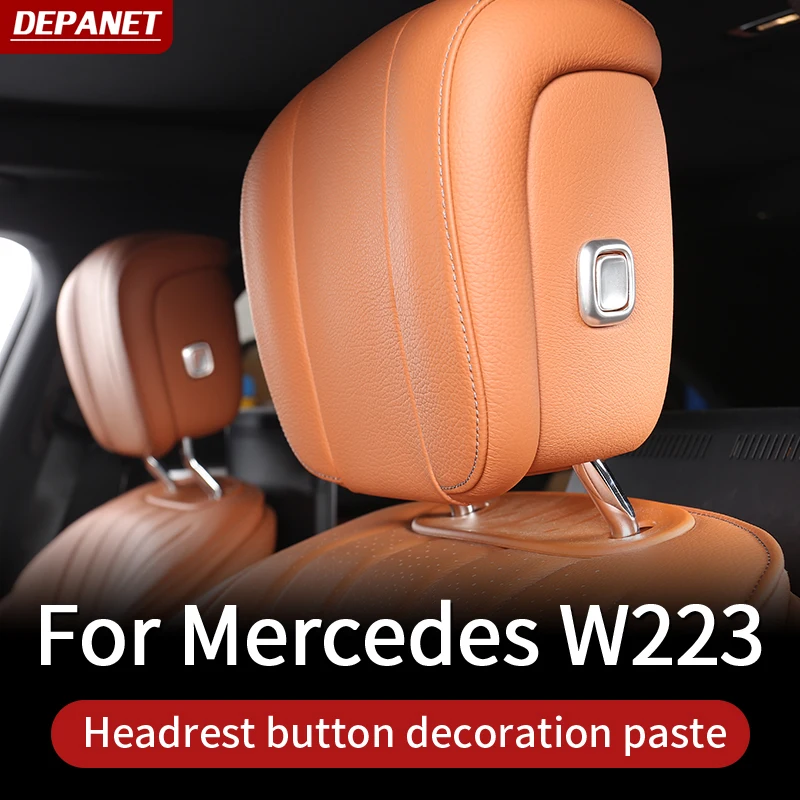 

Headrest buttons for Mercedes w223 S series class 2021~ 2023 covers trim benz s223 S400 S450 S550 S480 amg supplies accessories