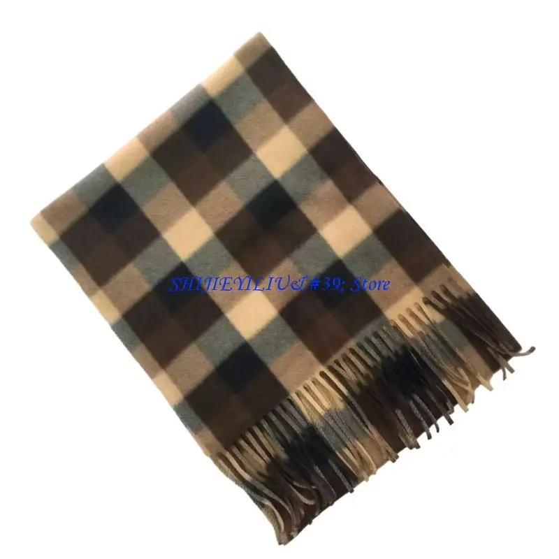 E21F Plaids Blanket Scarf Soft Large Shawls Wraps Tassels Warm Scarfs for Women