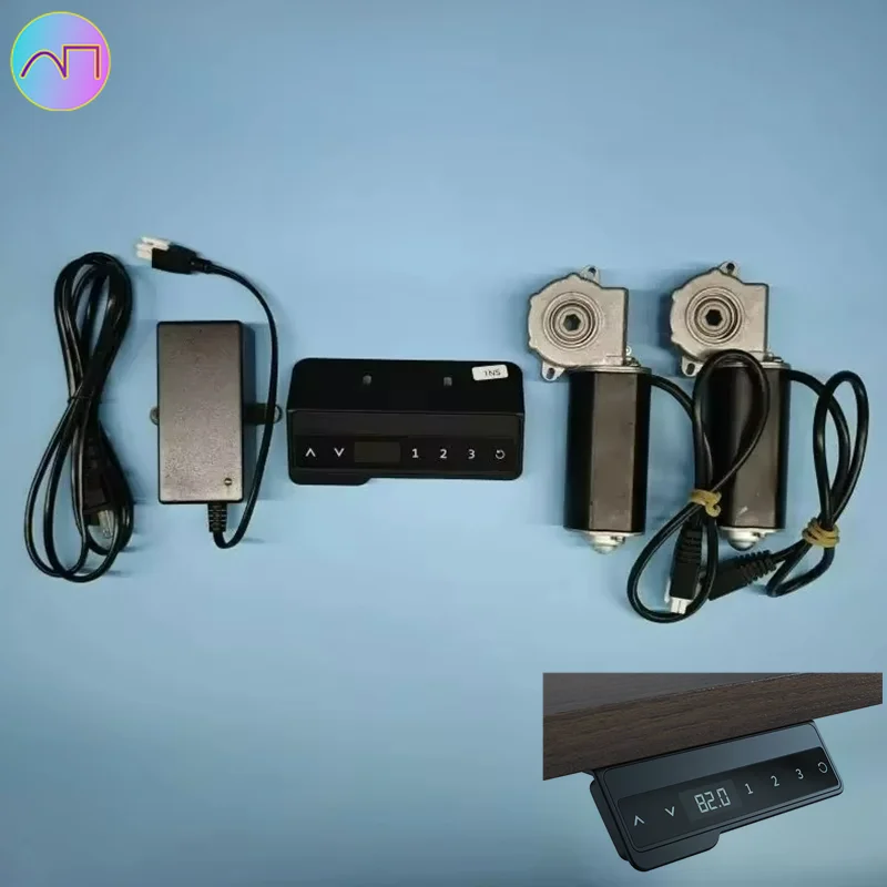 

96D10 DC24V Desktop Electric Lift Table Dual Motor Set Manual Control All-in-One 4Pcs Set Electric Desk Lifting Accessories