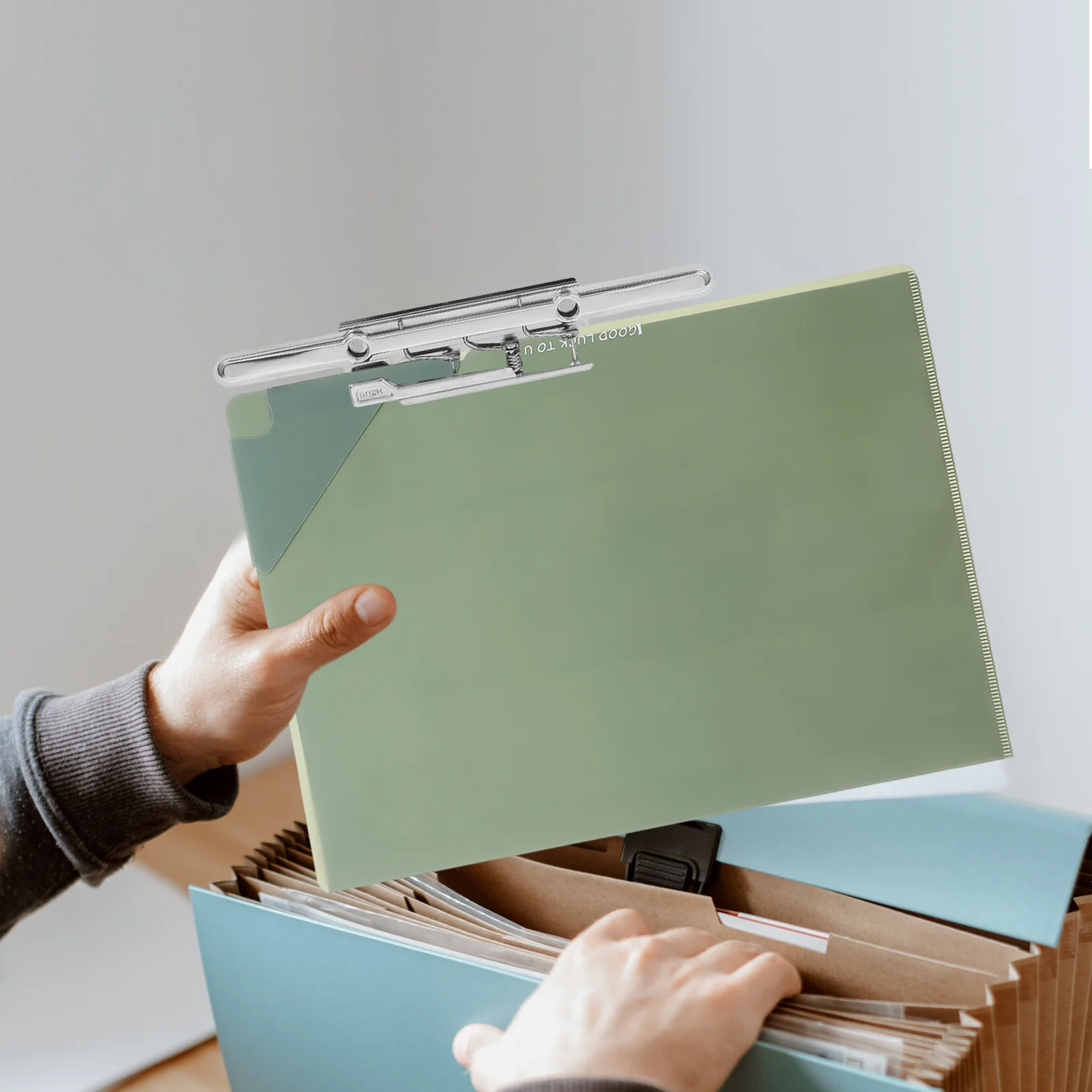 10Pcs Folder Clipboard Clips Long Press Board Secure Grip for Documents Notebooks File Organizer Heavy Duty Stationery Supplies