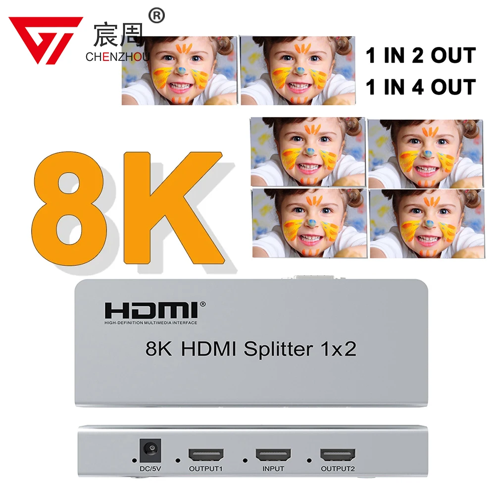 

Сплиттер HDMI 8K 1x2 4K 120 Гц HDMI 2,1 сплиттер 1 в 2 Выход Аудио Видео HDR 3D для PS5 PS4 камера ПК к ТВ монитору 8K60Hz HDMI Splitter 1x4 HDMI2.1 HDR 3D Audio Video Converter 1 In 2 3 4 Out 4k 120hz 8K 1x2 HDMI Spli