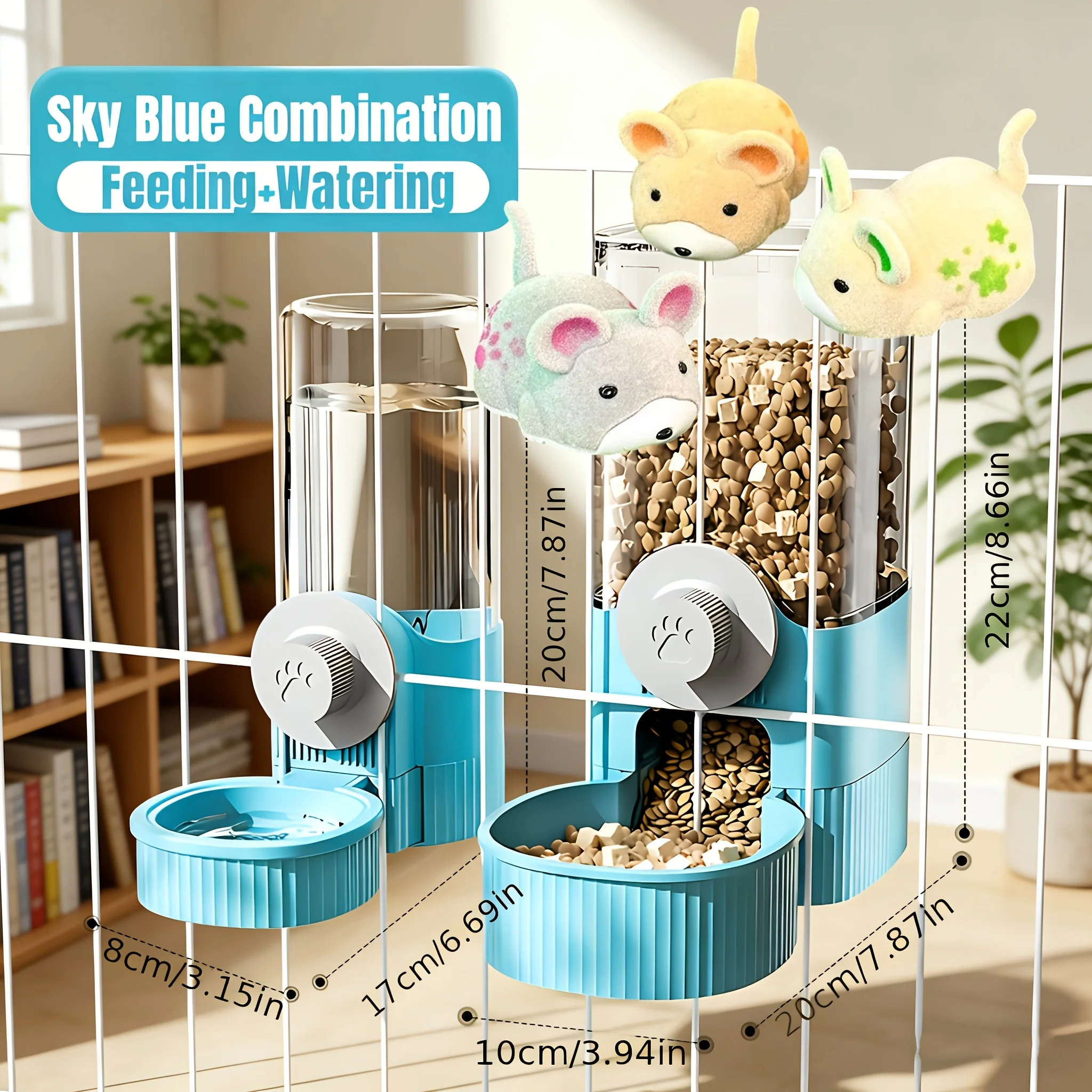 Hanging Automatic Pet Food And Water Dispenser