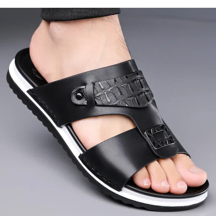 Herren-Sommer-Slipper, bequem, atmungsaktiv, modisch, schlicht, für den Außenbereich, verschleißfest, weiche Unterseite, lässige Sandalen-DH5306 – Detail 14