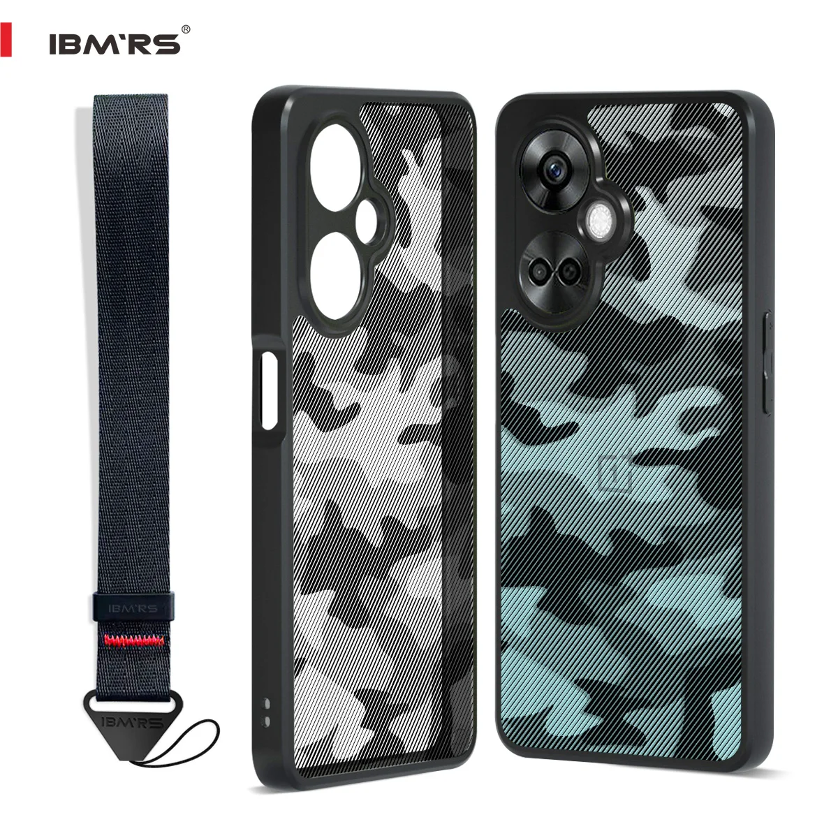 

Shockproof Anti-Fingerprint Case for OPPO K11 and OnePlus Nord CE3, Military Camo Protective Cover with Wrist Strap, Anti-Slip H