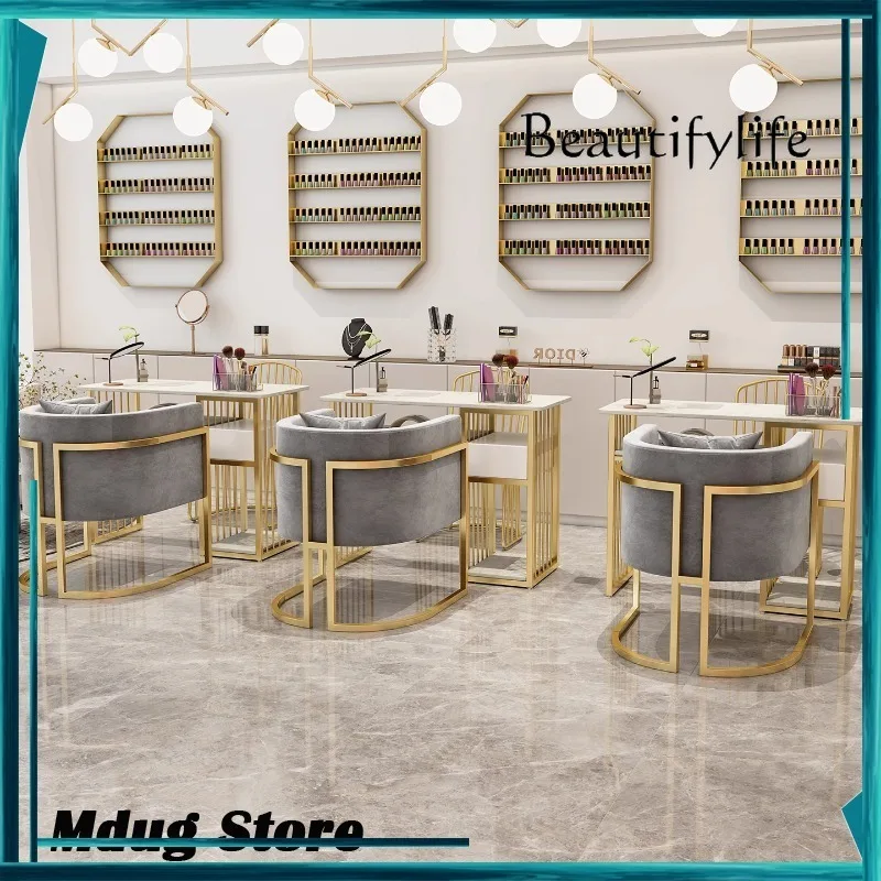 SS Gold Professionals Nail Tables Vacuum Art Equipment Cleaner Nail Table Station White Mesas Para Manicure Furniture Salon