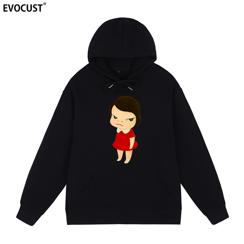 Yoshitomo Nara Kawaii Funny Anime Harajuku Novelties Cute Cool Fashion Hoodies Sweatshirts men women unisex Cotton