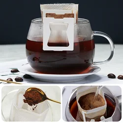 50Pcs Coffee Filter Paper Bags Disposable Drip Coffee Bag Portafilter Hanging Ear Espresso Pour-over Coffee Accessories Tea Tool