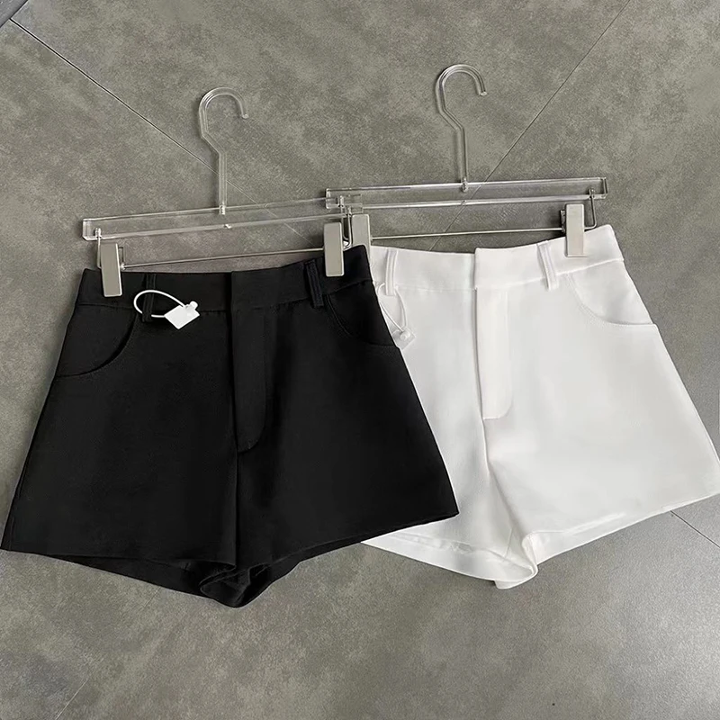 MEXZT Streetwear Black Shorts Women Korean Elegant High Waist White Wide Leg Suit Shorts Fashion Sexy Club Slim Hot Short Pants - Image 2