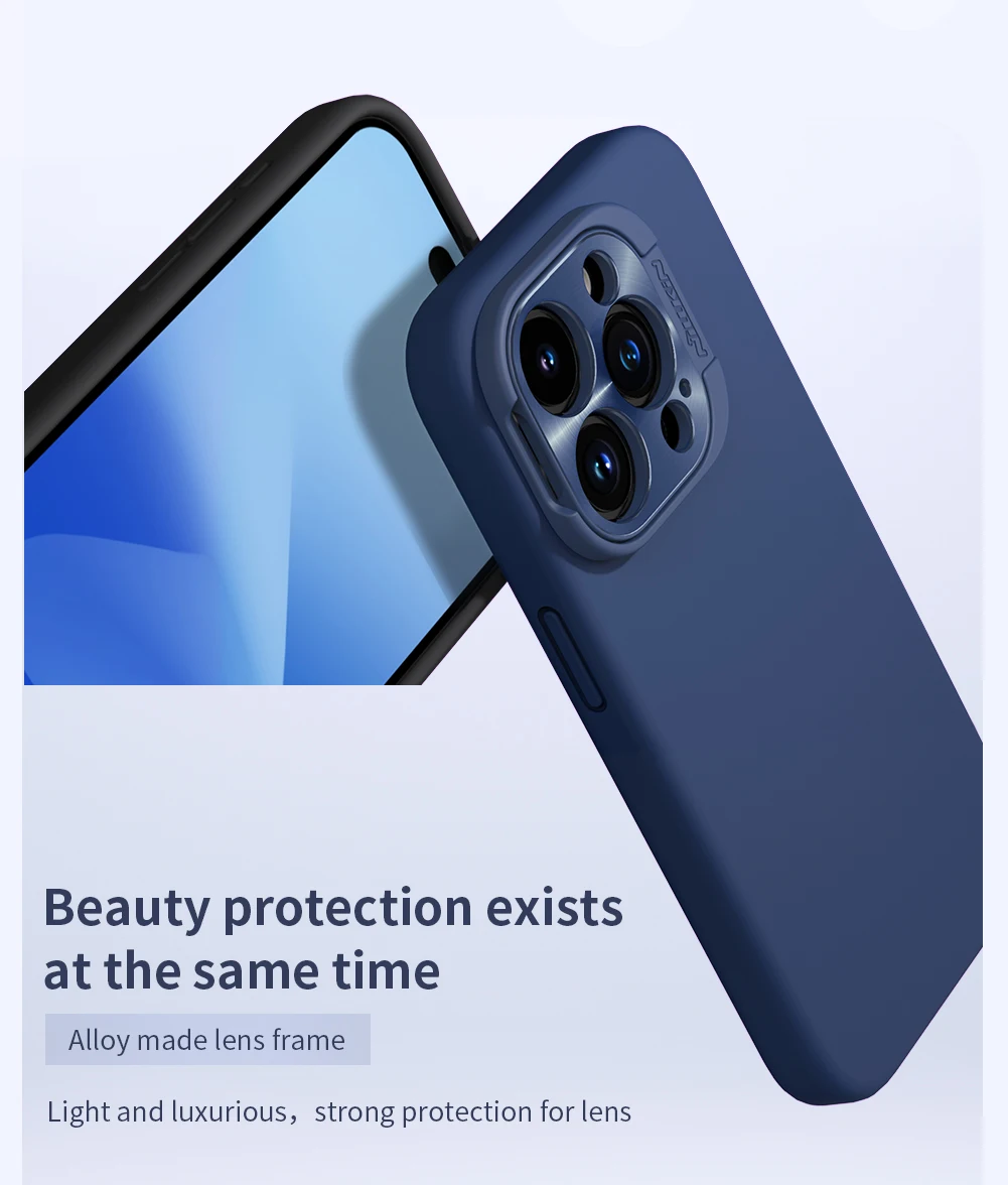 NILLKIN For iPhone 14 pro 15 Pro Max Lens Wing Lens cover bracket protective case border Magnetic phone case protective cover