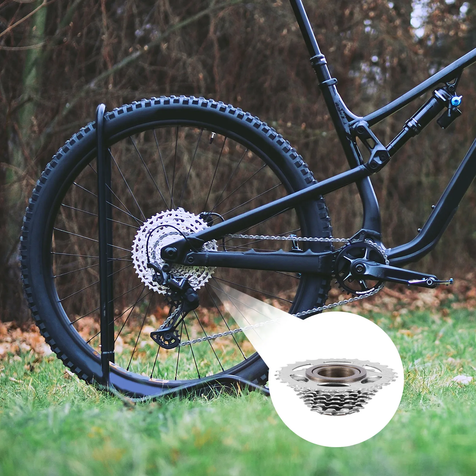 7-スピードニッケルメッキマウンテンバイクフライホイール信頼性の高いシフトカセットスプロケット、狭い-7-スピードチェーン用スムーズなギアステップ