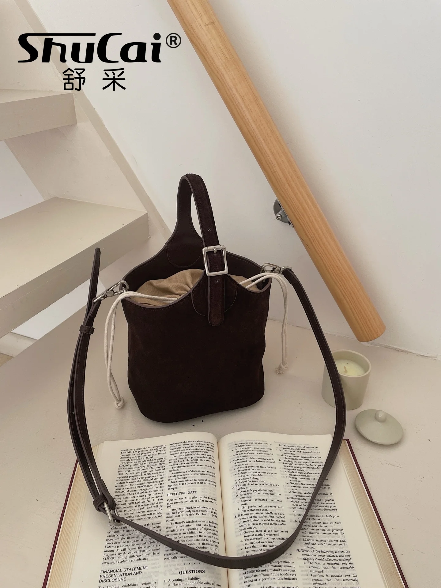 Outono inverno feminino pequeno balde tote camurça couro de vaca ombro crossbody sacos fosco senhoras bolsa designer luxo