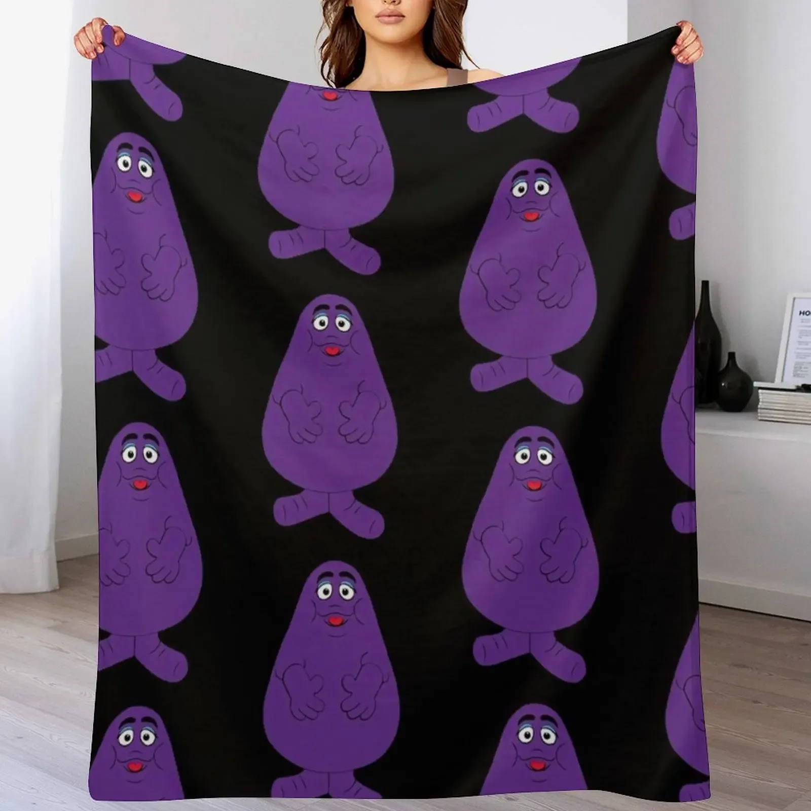 

Grimace Throw Blanket valentine gift ideas Blankets For Bed warm for winter manga Blankets
