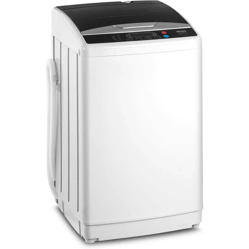 25LBS Portable Washing hine, ull-Automatic Electric Laundry hine with StainlSteel Drum, Compact Washer and Spin Dryer Combo with