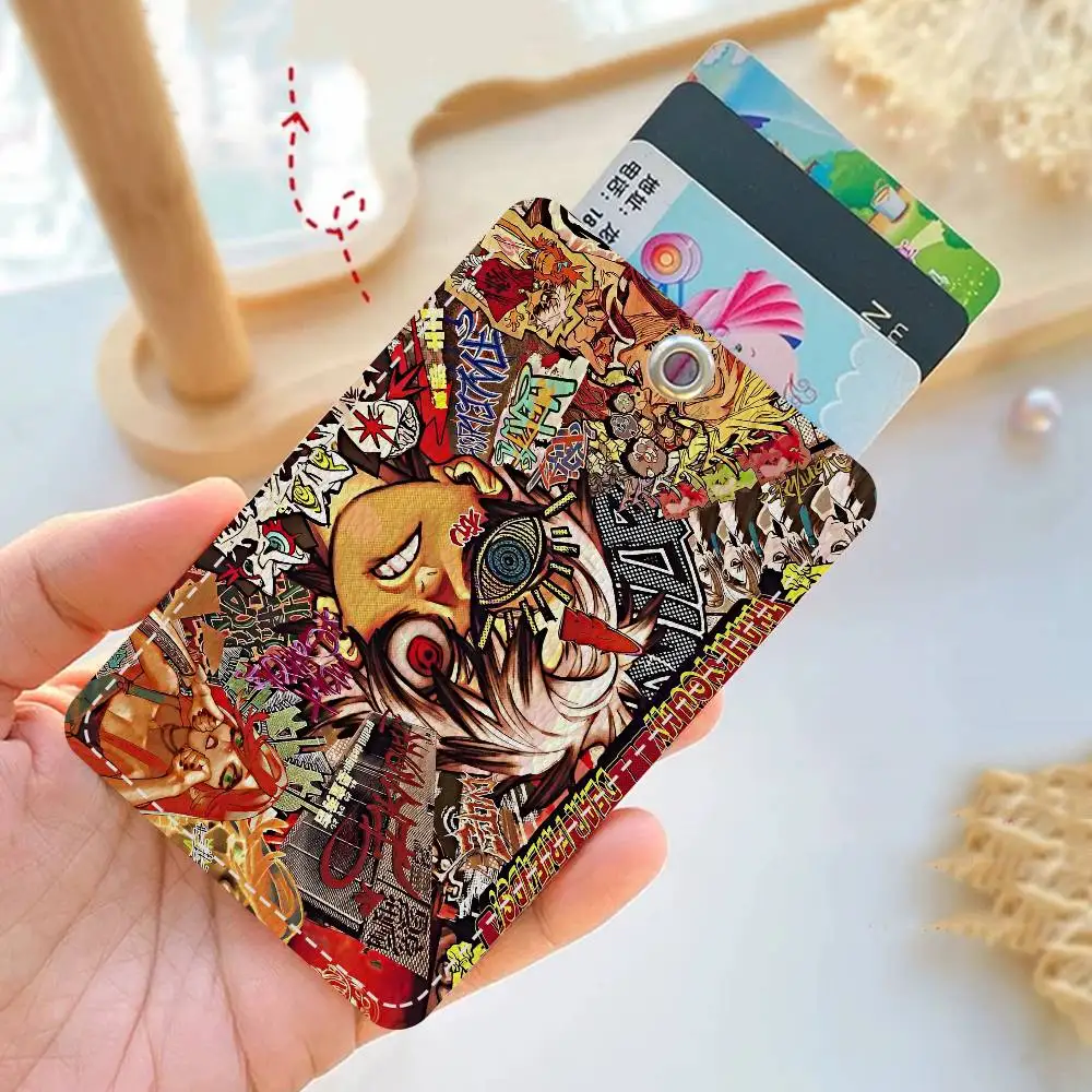 Japanese Anime G-Gachiakuta Keychain With Access Card Holder, Bus Pass & Meal Card ID Bank Card Protective Case For Security