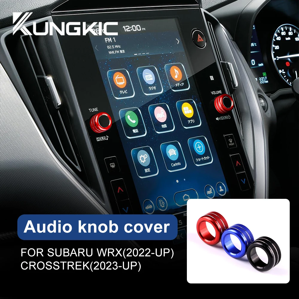 

Audio Knob Switch Outlet Knob Rings For Subaru Crosstrek 2024 For Impreza 2024 Navigation Interior Screen Knob Accessories