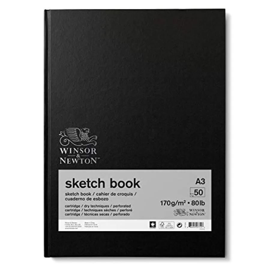 

Spiral Sketchbook 50 Sheet 170gsm 50 Page A3 Size Natural White Ideal for Art Drawing and Journaling with Durable Spiral Bindin
