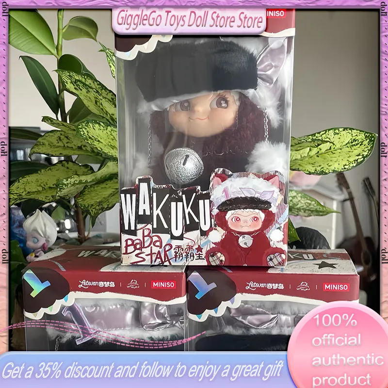 

100% Genuine Wakuku Baba Star Vinyl Plush Doll Hanging Card Kawaii Plush Doll Trendy Toy Decoration Girls Birthday Gift
