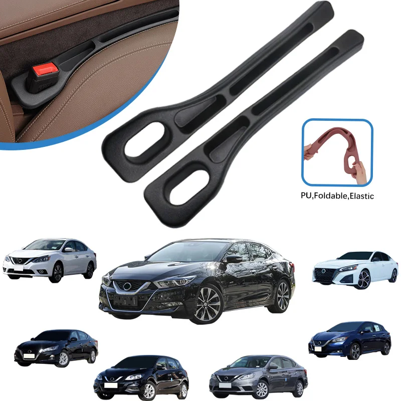 

2Pcs Car Seat Gap Filler Between Seats For Nissan 350 370Z GTR Qashqai J11 Patrol Juke X-trail Navara Almera Badge Altima Sylphy