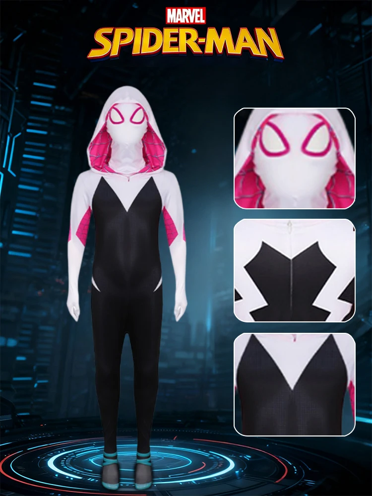 Spiderman Style Zentai Suit Seamless Full Body Cosplay Mask Muscle Definition for Dynamic Convention Poses and Halloween Party