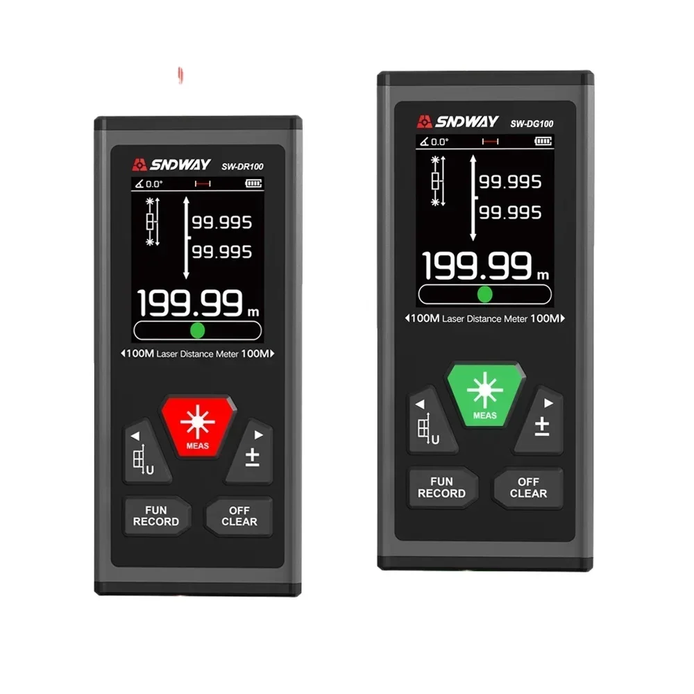 NEW HOT SW Rangefinder Digital Laser Distance Meter Professional High Precision Mini Range Finder Laser Tape Measure Trena Meter