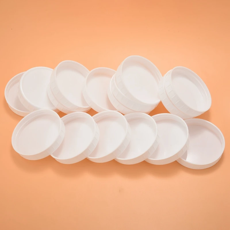 16 Pack Wide Mouth Jar Lids,Plastic Storage Caps For Canning Jars,Leak-Proof And Anti-Scratch Resistant Surface