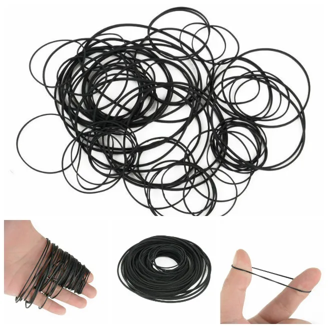 30-120mm Universal Mix Cassette Tape Universal Machine Belts Assorted Common Square Rubber Belt for Recorders Walkman DVD Drive