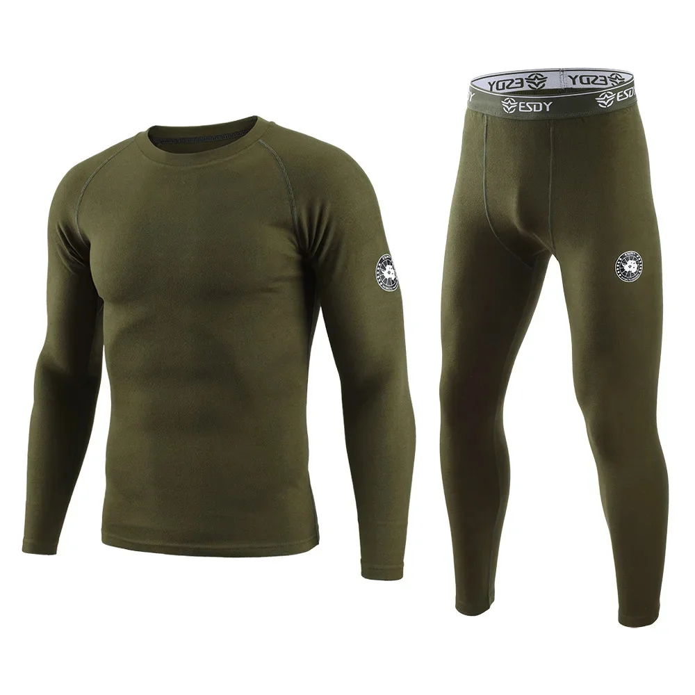 New Autumn and Winter Men's Thermal Underwear Warm Sports Long Johns High Quality Elasticity Cycling Fitness Underwear Set