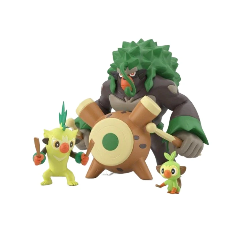 Bandai Pokémon SCALE WORLD Drednaw Rillaboom Anime Ornament Action Figures Model Kids Toy