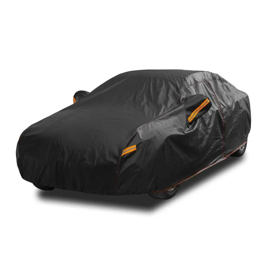 

Layer Heavy Duty Car Cover Waterproof All Weather Protection with Cotton Liner, Universal Fit Audi A4, Ford Fusion, Buick Regal,