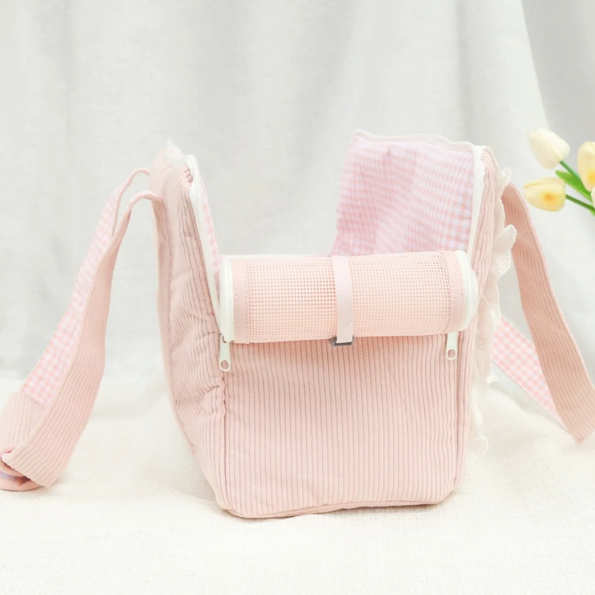 Puppy Go Out Portable Shoulder Handbag Dog Bag Pet Cat Corduroy Dog Supplies Suitable For Small Dogs Dog Carrier Pet Accessories