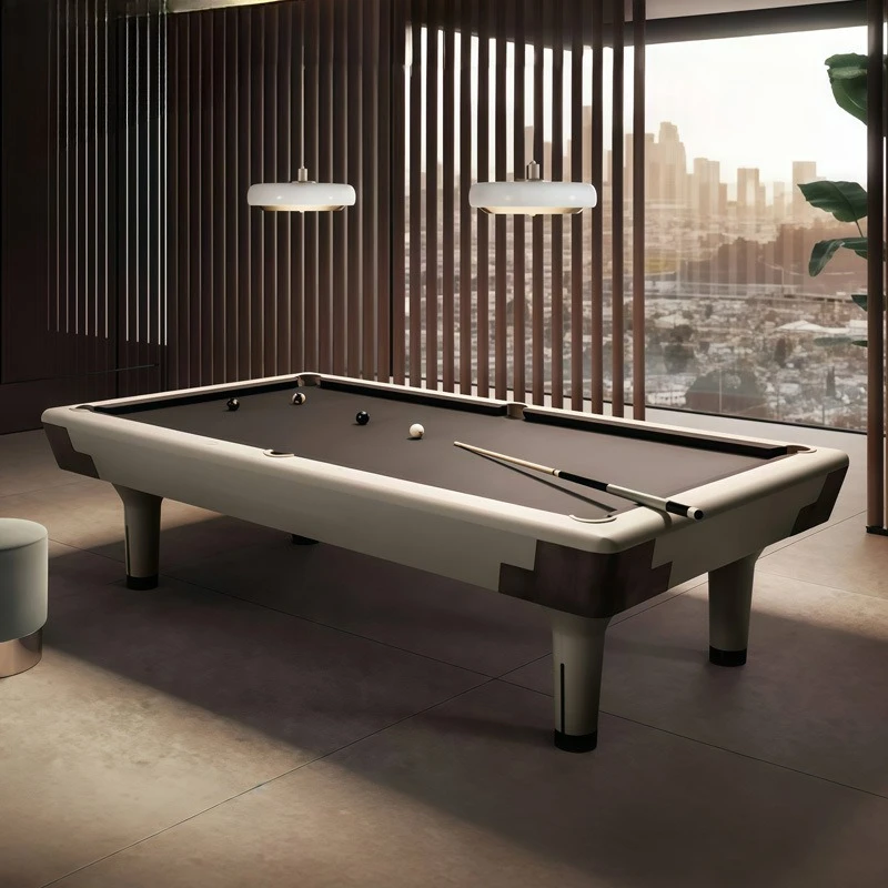 High-end leather household pool table light luxury American black eight fancy nine balls
