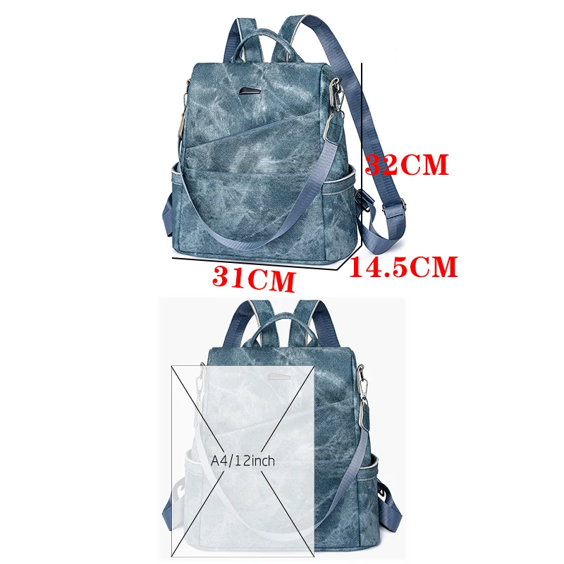 High Quality Leather Backpacks For Women Casual Knapsack Large Capacity Packs School Backpack For College Students Travel Bags