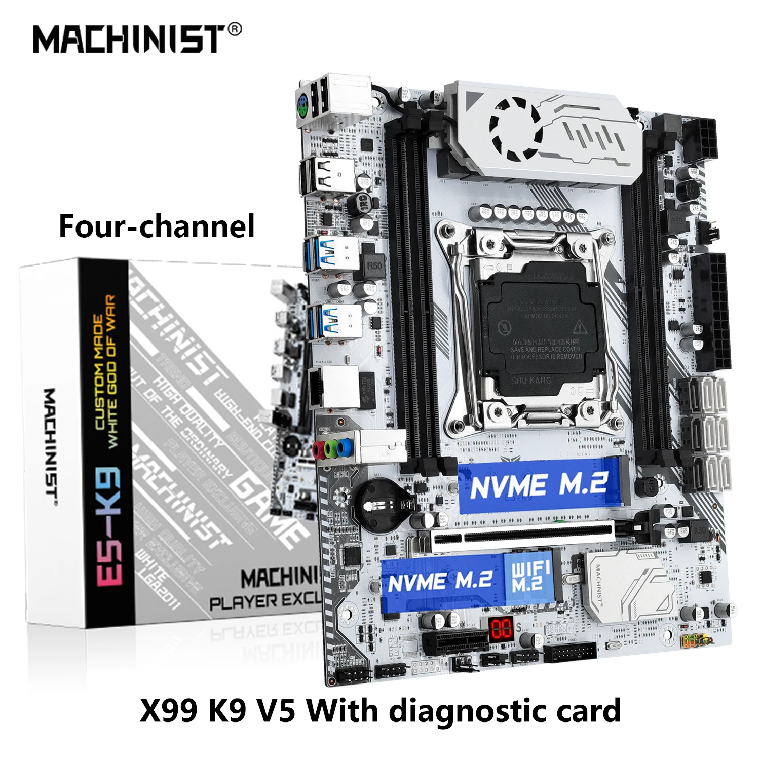 MACHINIST X99 motherboard LGA2011-3 supports Xeon 2650 2690 v4 2670 v3 CPU Processor Set DDR4 Memory quad-channel NVME M.2 K9 v5