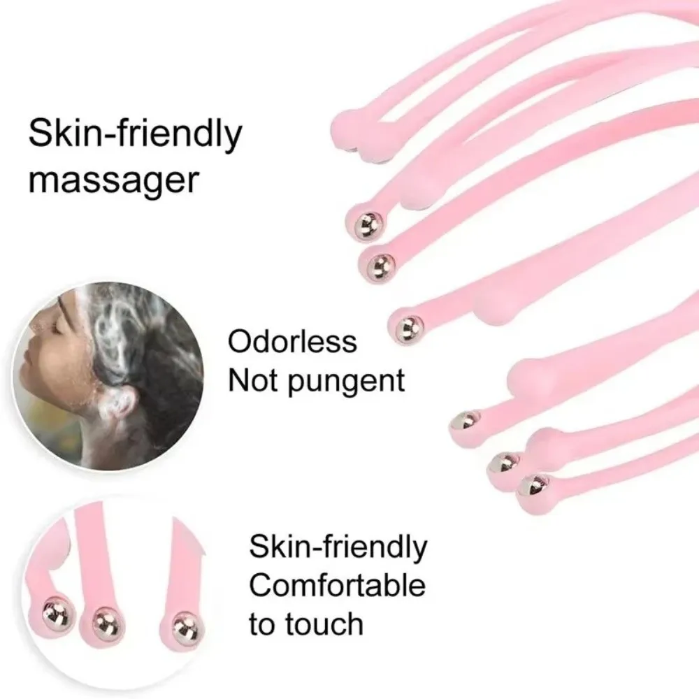 أداة شفاء قابلة للفصل مدلك الرأس محمول متعدد الوظائف مدلك فروة الرأس خفيف الوزن للاسترخاء مدلك منزلي