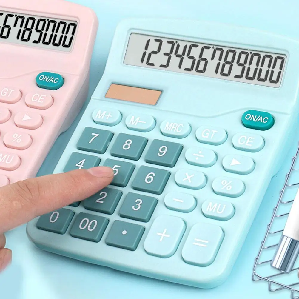 Calculadora Solar, Material ABS ligero, herramienta de oficina portátil, doble operación, calculadora para uso estudiantil, suministros de oficina