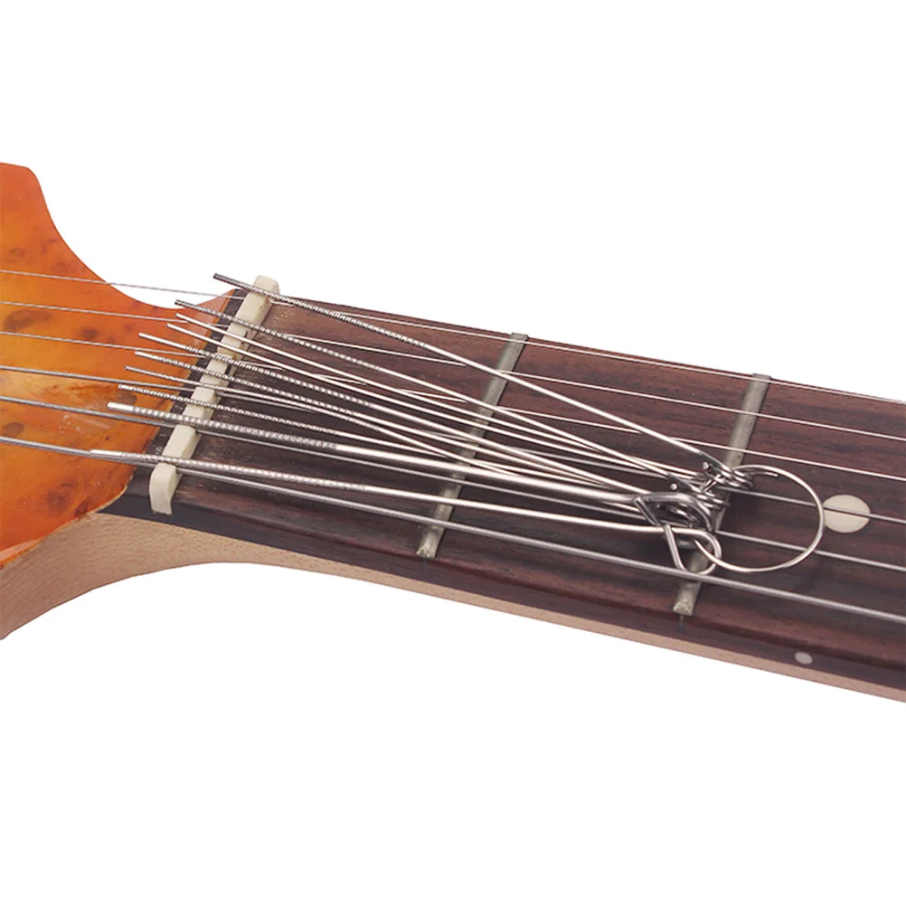 

Luthier Tool Set Guitar Maintenance Kit Bridge Pin Puller Nut Slotting File Fretboard Protector Lightweight Portable