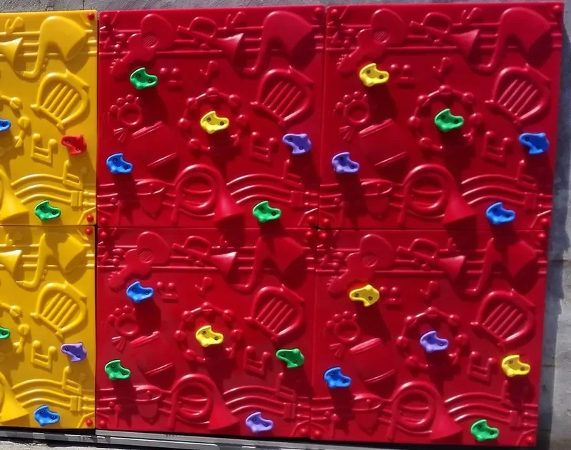 Plástico parede escalada pedra