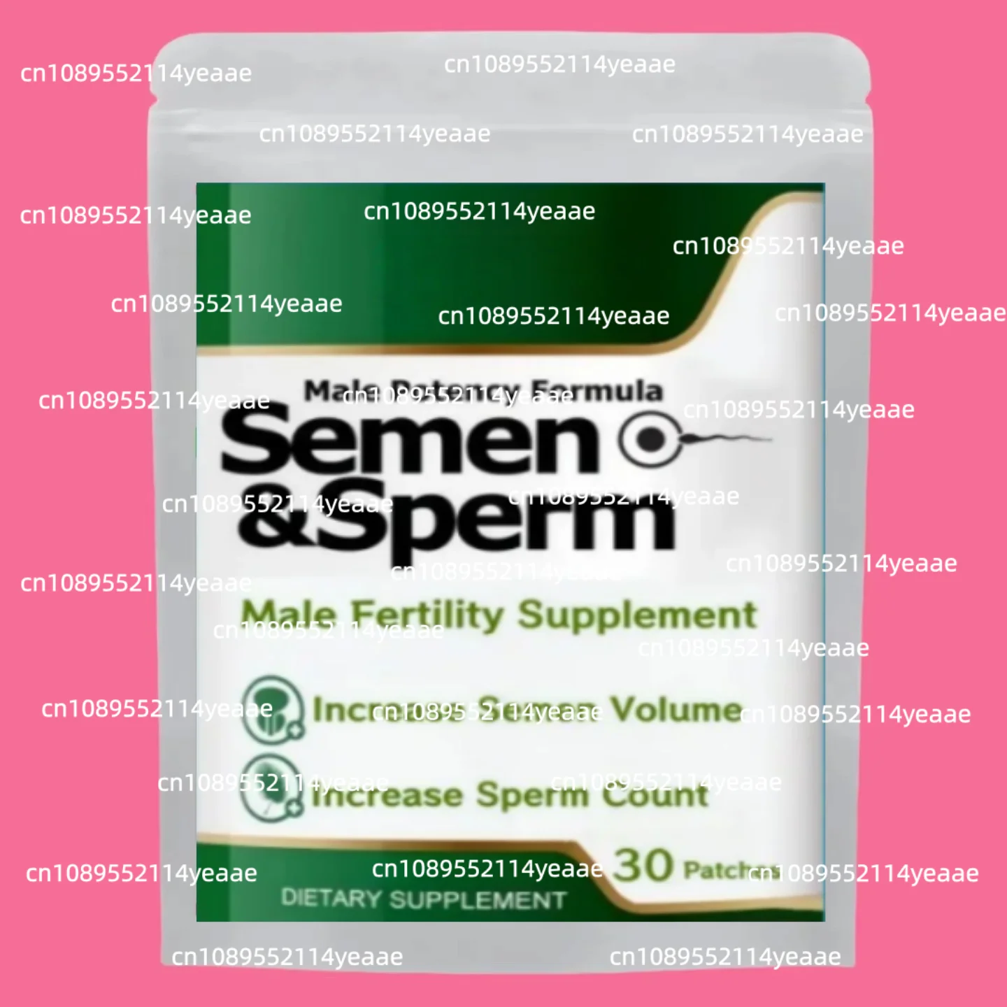 Testosteron-Booster, Samen und Spermien, männliches Fruchtbarkeitspflaster, erhöht das Samenvolumen, Spermienzahl, 30 Pflaster, 1-Monatsversorgung