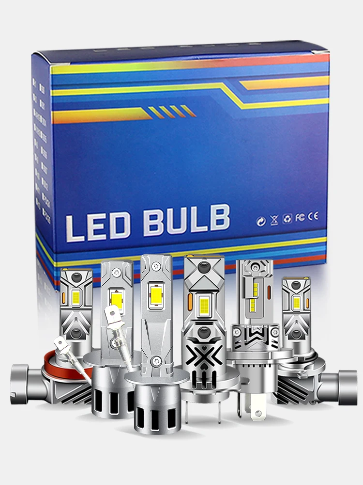 

2x 20000LM H7 Led Headlight Bulbs H4 H8 H9 H11 220W High Power Car Lamps 1:1 Size 9005 9006 HB3 HB4 9012 Fog Light Plug and Play