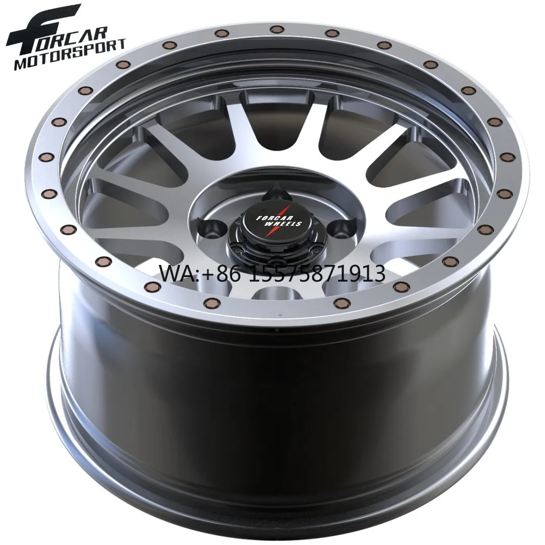 

Высококачественные кованые диски Forcar Factory Motorsport с глубокой полкой и серебристой проточенной кромкой, 16, 17, 18, 19, 20, 21, 22, 23, 24 дюйма