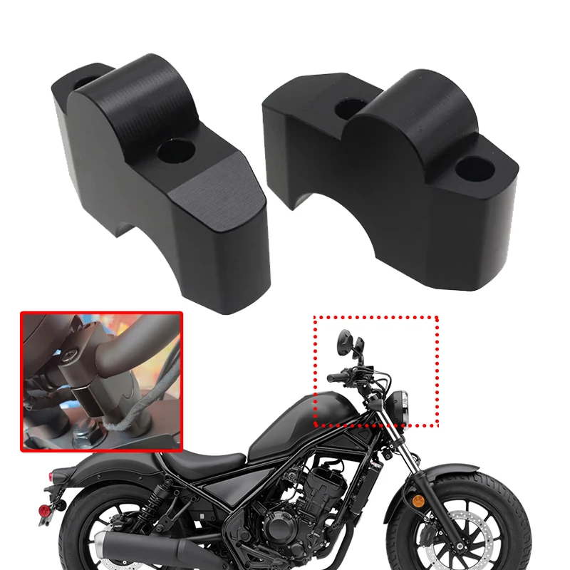 

For HONDA Rebel 1100 CMX1100 2017-2023 Motorcycle Accessories Aluminum Handlebar Riser Mount Clamp Handlebar High Lifter Risers