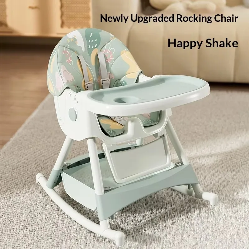 Baby High Chair Multifunctional Children's Seat Foldable Dining Table Infant Growth-Adjustable Portable Rocking Chair QN-618 6