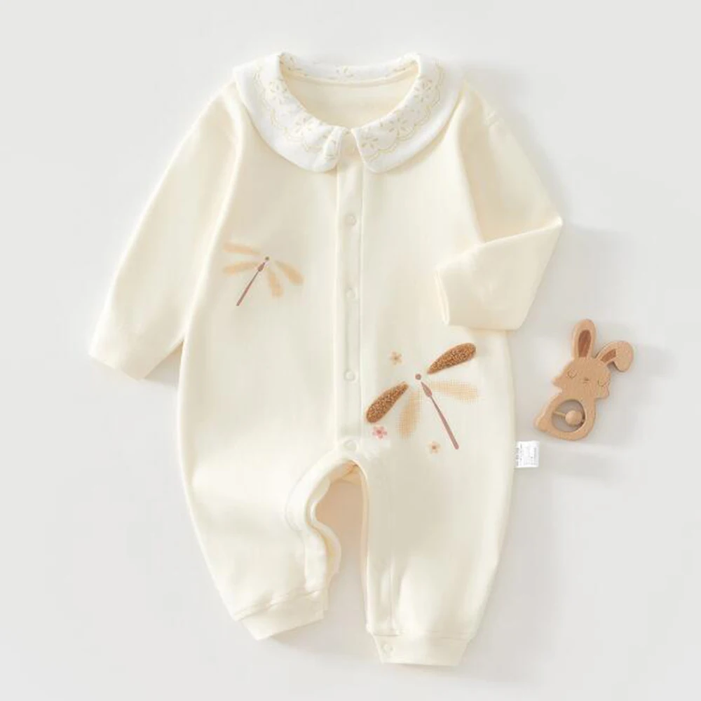 Baby Fall Clothes Girl Long Sleeve Romper Combed Cotton Daily Wear Baby Boy Jumpsuit 1st Birthday Infant Onesies