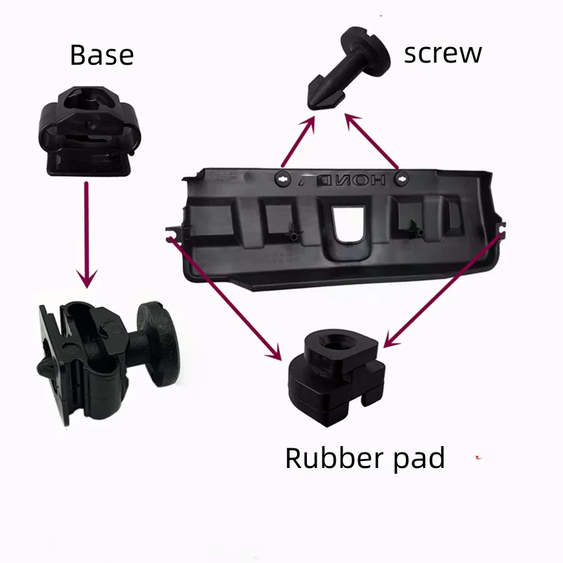 For Honda  8th 9th generation Accord JADE CIVIC  Engine Upper Cover Plate Buffer Rubber  Screw  Base  Buckle