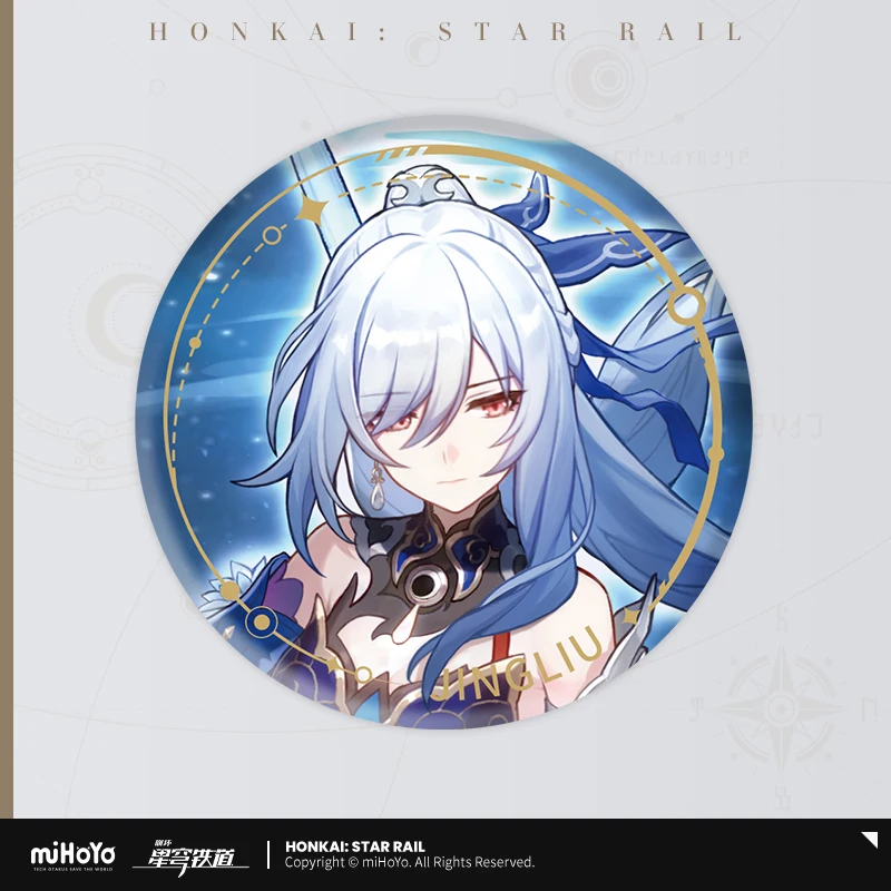 MiHoYo Official Genuine Honkai Star Rail Jingliu Blade Tinplate Badge Original Authentic Series Badge Blade Kafka Birthday Gifts