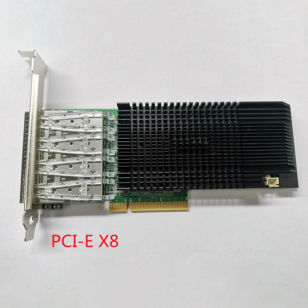 For Inter X520-F4 PCIeX8 10G Quad-Port Server Adapter 82599-4SFP+ 10 Gigabit Four-port Server Network Card Multimode SFP+ Module